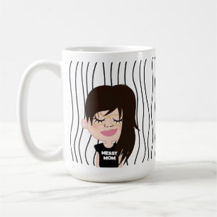 Mug MESSY MOM Visage(s) amusant(s) rayé(s) Fête des