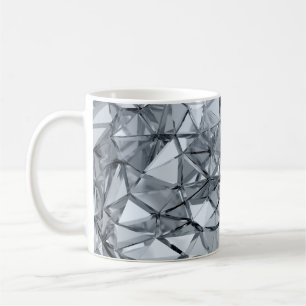 Mug Métal 3D doré : Arrière - plan géométrique
