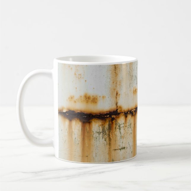 Mug Métal blanc rouillé : surface texturée (Gauche)