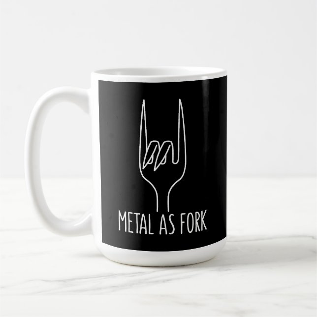 Mug Métal comme Fork Drôle Rock sur la conception de c (Gauche)