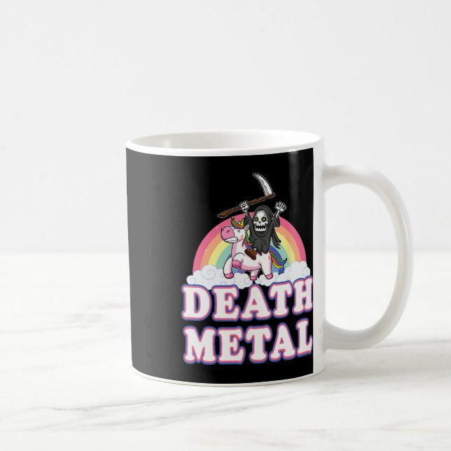 Mug Métal de mort drôle Rainbow Grim Reaper Unicorn Sh (Droite)
