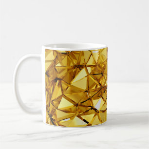 Mug Métal d'or géométrique à trois dimensions