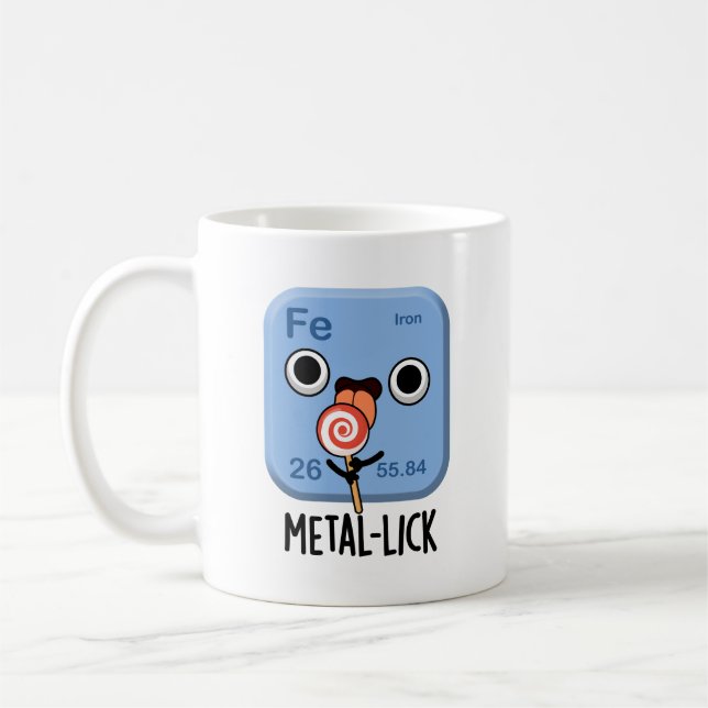 Mug Métal lécher Chimie drôle Pun métallique (Gauche)
