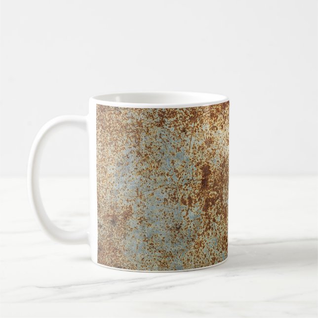 Mug Métal rouillé : Arrière - plan de panneau texturé. (Gauche)