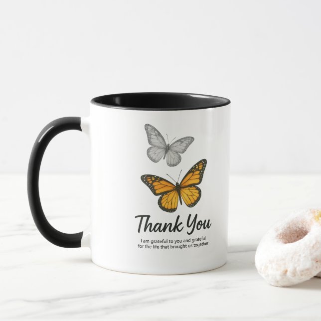 Mug Métamorphose de l'amour - Un Merci du coeur (Avec donut)