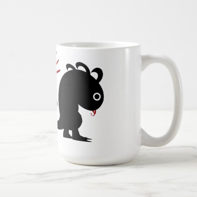Mug Métaphore #5 (Dinosaure avec météorite) (Droite)