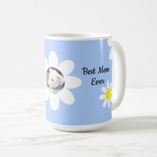 Mug Mete White Daisies Meilleure Maman Round Photo de