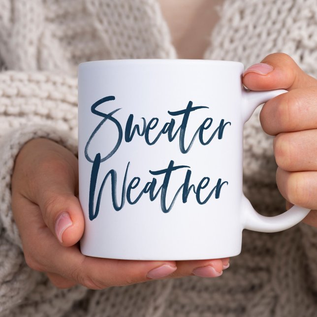 Mug Météo pullover marine écriture festive (Créateur téléchargé)