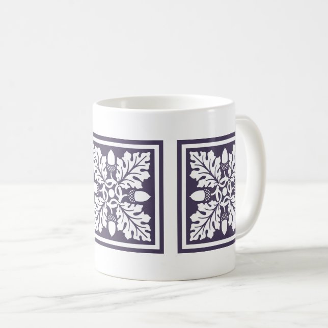 Mug Météorologie Purple Acorn et Feuille Conception de (Devant droit)