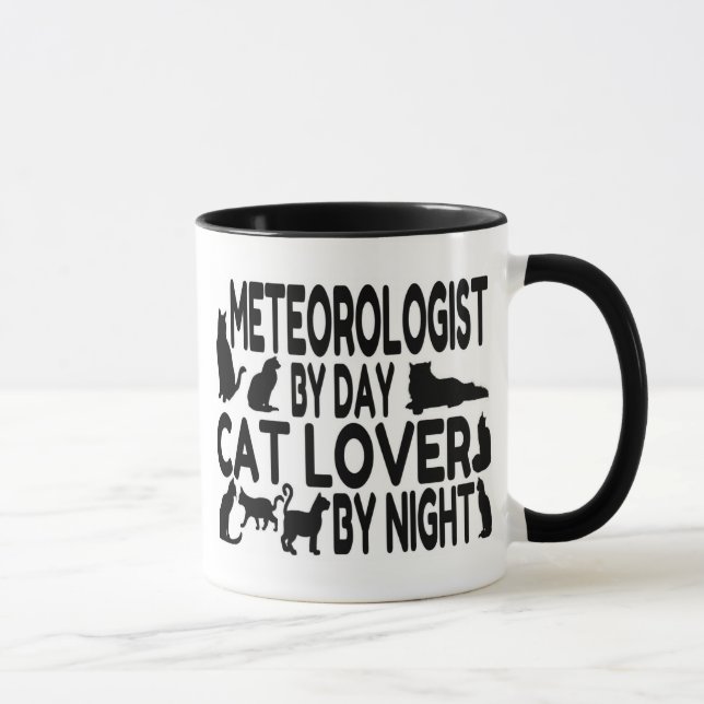 Mug Météorologue Amoureux des chats (Droite)