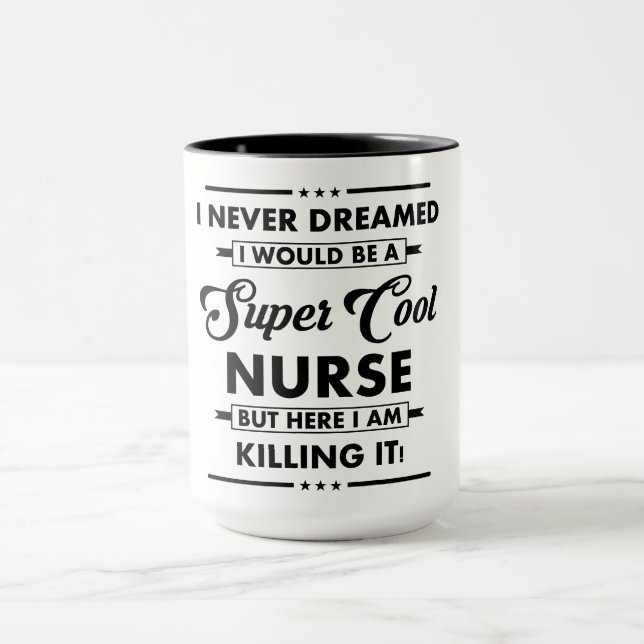 Mug Métier/Profession de Super Infirmière Très Drôle (Centre)