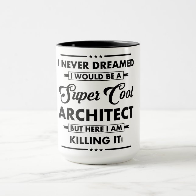 Mug Métier/Profession drôle Super Architecte Cool (Centre)