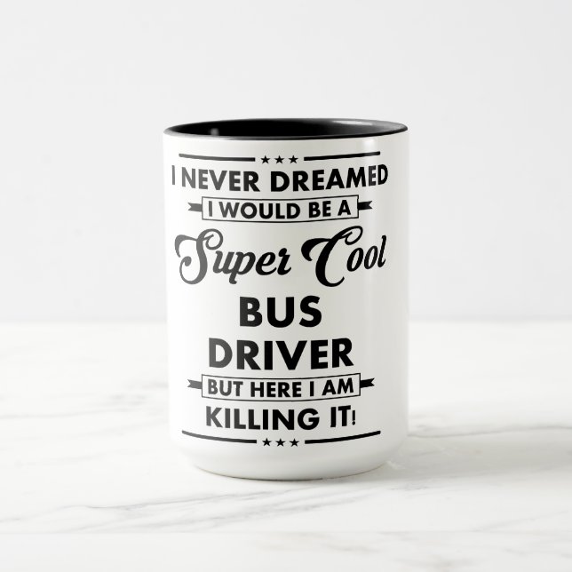 Mug Métier/Profession drôle Super Chauffeur de Bus Coo (Centre)