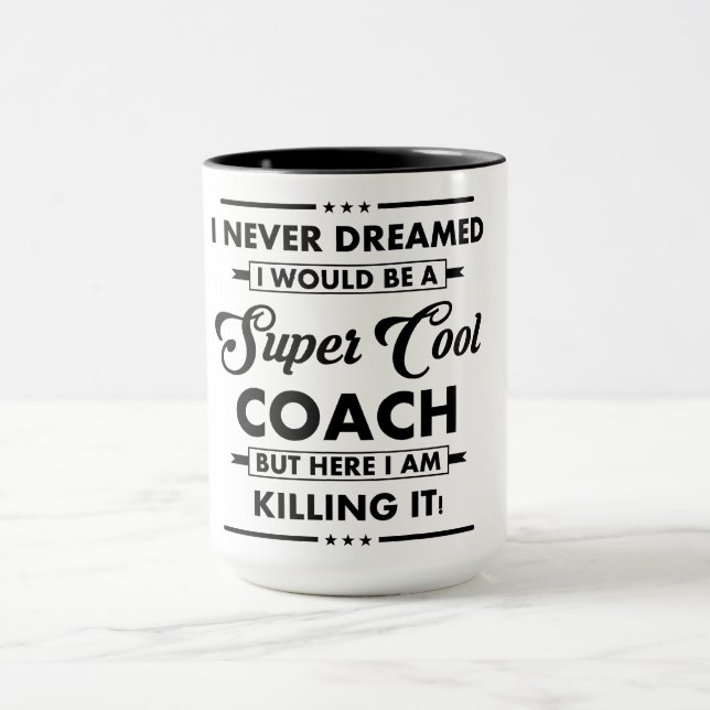 Mug Métier/Profession drôle Super Coach (Centre)