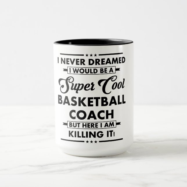 Mug Métier/Profession drôle Super entraîneur de basket (Centre)