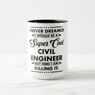 Mug Métier/Profession drôle Super Ingénieur Cool