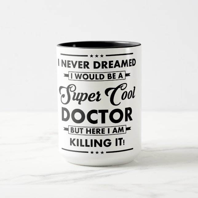 Mug Métier/Profession Drôle Super Médecin Cool (Centre)