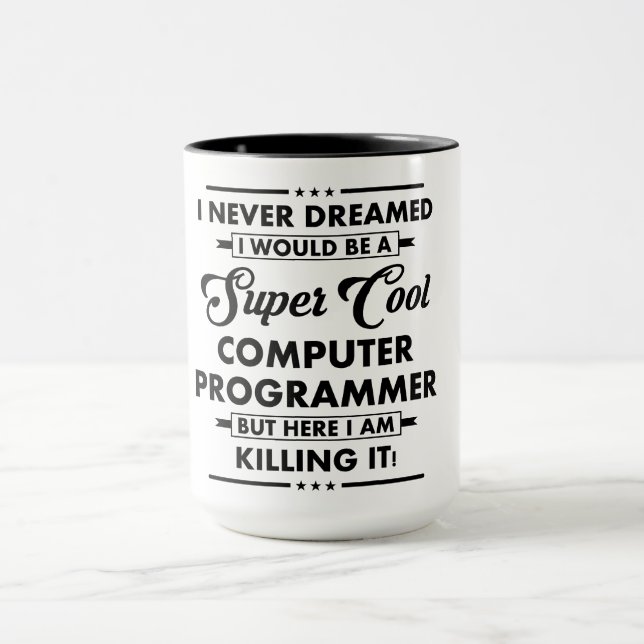 Mug Métier/Profession Drôle Super Programmeur Cool (Centre)