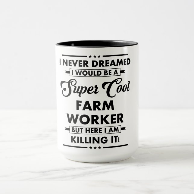 Mug Métier/Profession drôle Super Travailleur agricole (Centre)