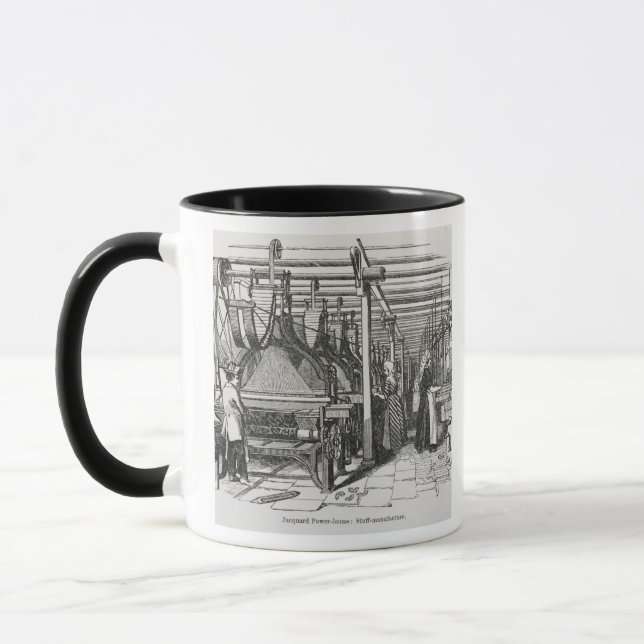 Mug Métiers à tisser de puissance de jacquard (Gauche)