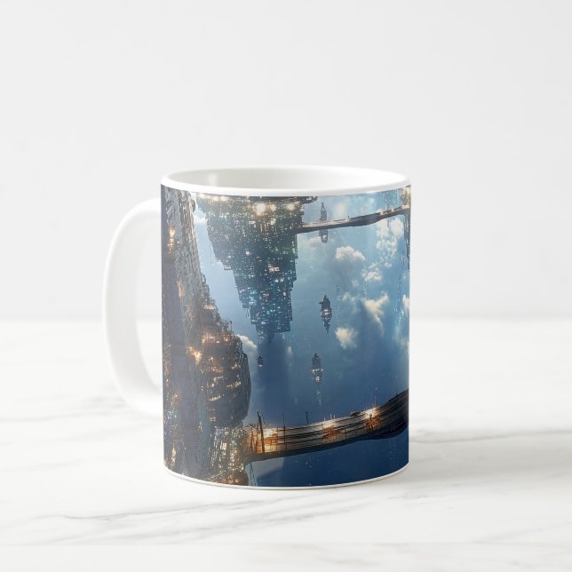 Mug Métropole flottante dans le ciel (Devant gauche)