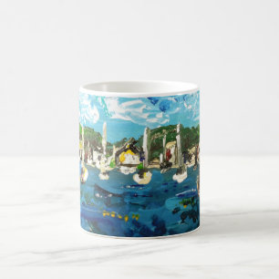 Mug Mettez l'île du lac Érié de baie de n peignant