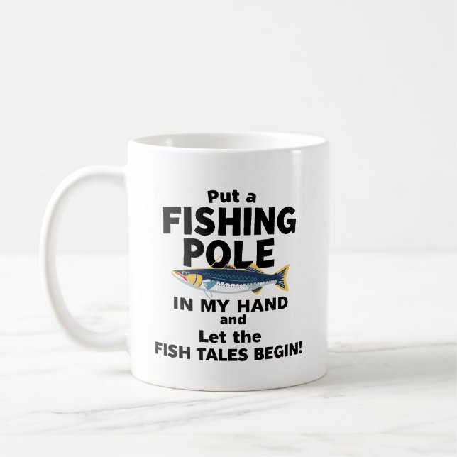 Mug Mettez une CANNE À PÊCHE DANS MA MAIN (Gauche)