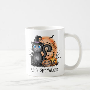 Mug Mettons-nous les méchants ! Chat à sorcière noir