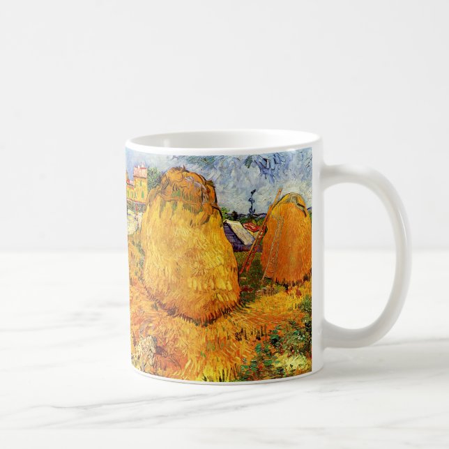 Mug Meules de foin en Provence par Vincent van Gogh (Droite)