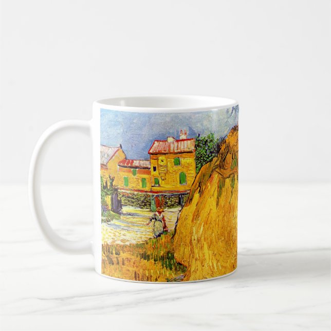 Mug Meules de foin en Provence par Vincent van Gogh (Gauche)