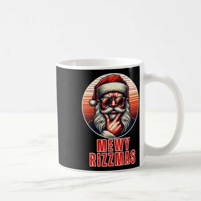 Mug Mewy Rizzmas Drôle Père Noël Mewing Joke Rizz Mens (Droite)