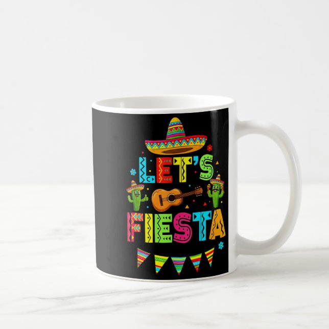 Mug Mexicain Faisons la Fête Cactus Mignon Musique Drô (Droite)