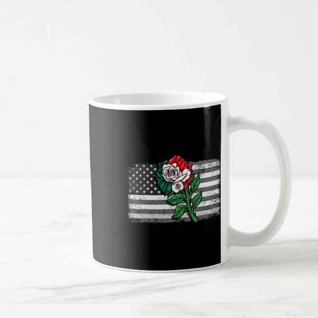 Mug Mexique Drapeau mexicain Drapeau américain Rose 4 (Droite)