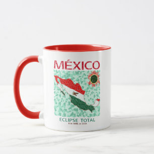 Mug Mexique Total Eclipse Mug, Poignée colorée