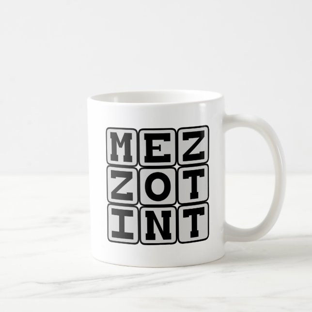 Mug Mezzotint, Procédé de gravure (Droite)