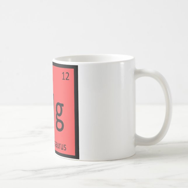 Mug Mg - Megalosaurus Chimie Symbole de dinosaure (Droite)