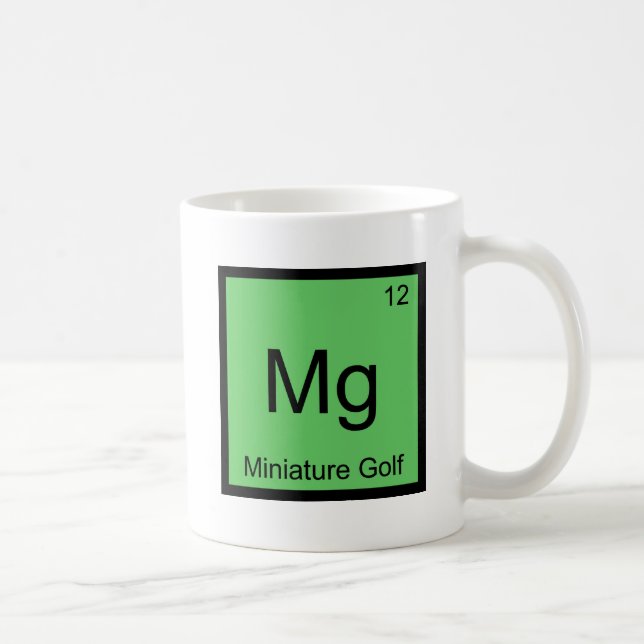 Mug Mg - Mini golf miniature Symbole d'élément de chim (Droite)