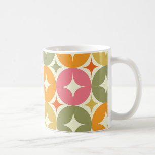 Mug Mi-Siècle des éclats sur des cercles colorés Motif