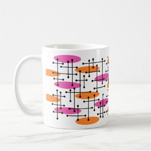 Mug Mi-siècle moderne âge atomique Motif Abstrait