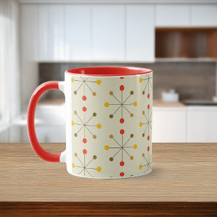 Mug Mi-siècle moderne âge atomique Motif Abstrait