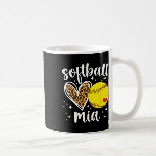 Mug Mia softball Cœur Grand-mère Mia d'un joueur de so