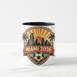 Mug Miami 2026 Ville hôte de la Coupe du Monde Art Vin