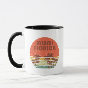 Mug Miami Beach Floride coucher de soleil vintage