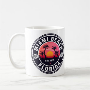 Mug Miami Beach Floride Retro Sunset Souvenirs 60s