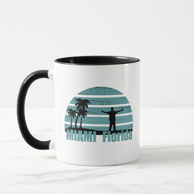 Mug Miami Beach Floride vintage (Gauche)