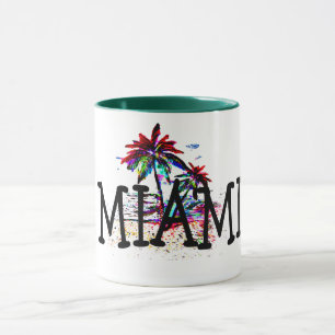 Mug miami été plage plaisir palmier voyage café mue
