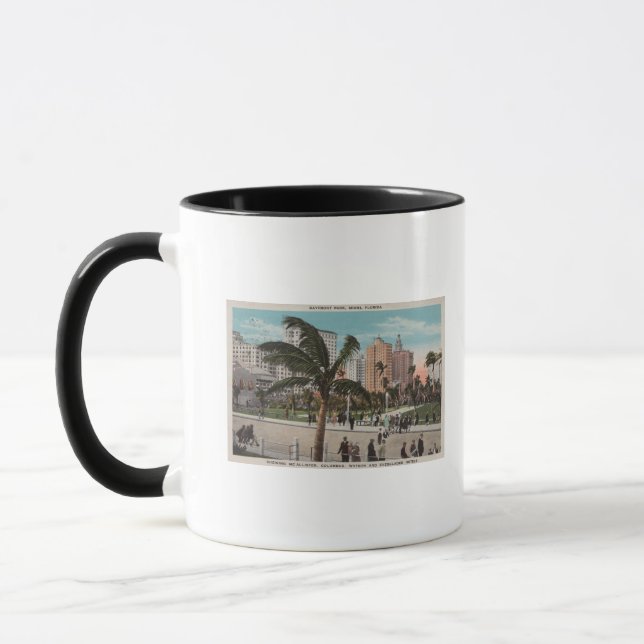 Mug Miami, Floride - Vue sur Bayfront Park & Hôtels (Gauche)