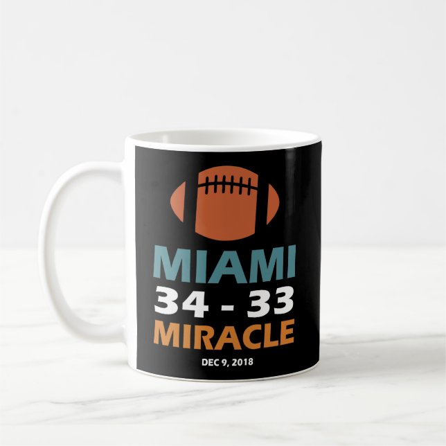 Mug Miami Miracle Funny Miami Football Dolphins Long S (Gauche)