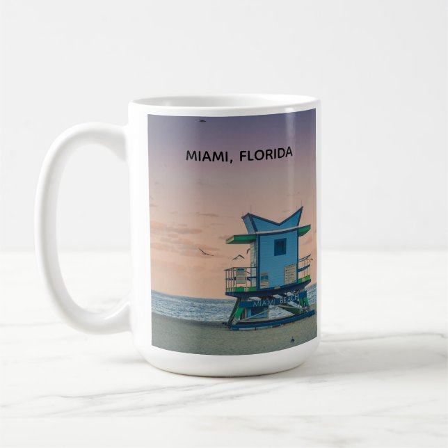 Mug Miami South Beach Floride Sauveteur Océan  (Gauche)