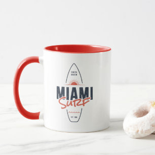 Mug Miami Surf – Conception de planche de surf vintage
